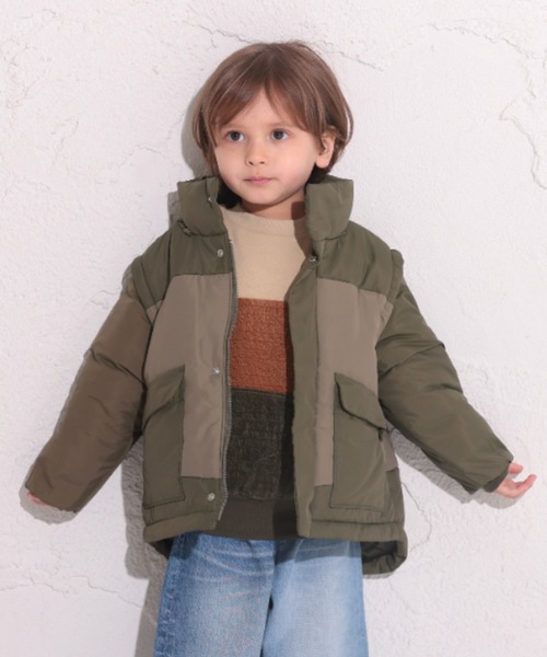 Ocean&Ground（オーシャン&グラウンド）の「Jr.2WAY BIGｼﾞｬｹｯﾄ（ブルゾン・キッズ・オリーブ/ベージュ・150/160）」の16枚目の写真