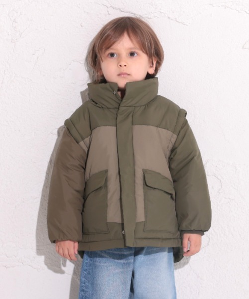 Ocean&Ground（オーシャン&グラウンド）の「Jr.2WAY BIGｼﾞｬｹｯﾄ（ブルゾン・キッズ・オリーブ/ベージュ・150/160）」の17枚目の写真