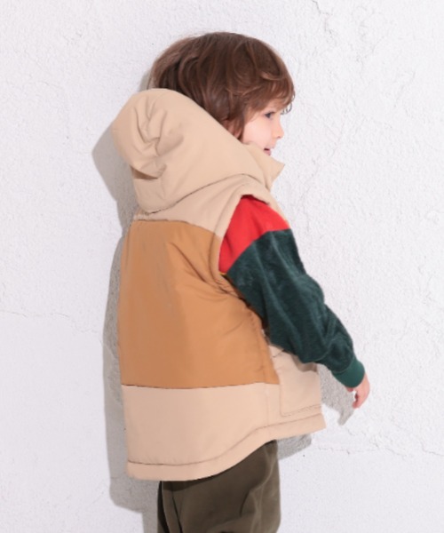 Ocean&Ground（オーシャン&グラウンド）の「Jr.2WAY BIGｼﾞｬｹｯﾄ（ブルゾン・キッズ・オリーブ/ベージュ・150/160）」の20枚目の写真
