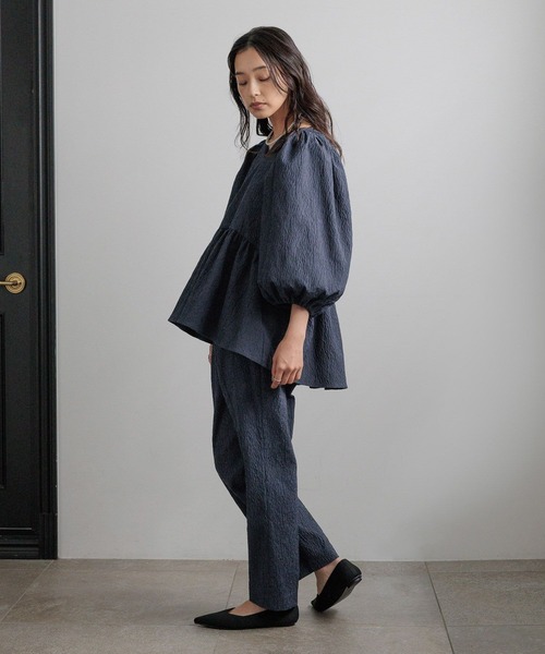 LOWRYS FARM(ローリーズファーム)の「daymeジャガードブラウス 628649(シャツ/ブラウス・レディース・ブラック/ネイビー・MEDIUM/LARGE)」の13枚目の写真