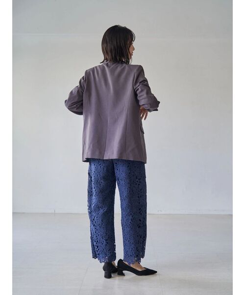 TONAL(トーナル)の「フラワーレースワイドパンツ(その他パンツ・レディース・ネイビー/ピンク/オフホワイト・SMALL/MEDIUM)」の5枚目の写真