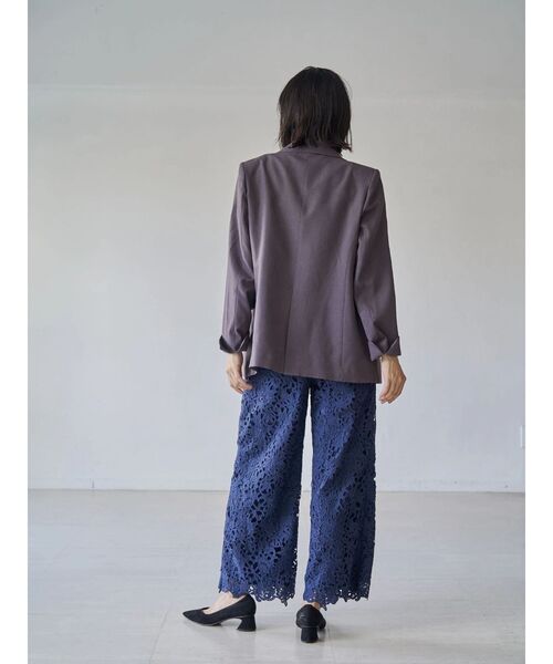 TONAL(トーナル)の「フラワーレースワイドパンツ(その他パンツ・レディース・ネイビー/ピンク/オフホワイト・SMALL/MEDIUM)」の6枚目の写真