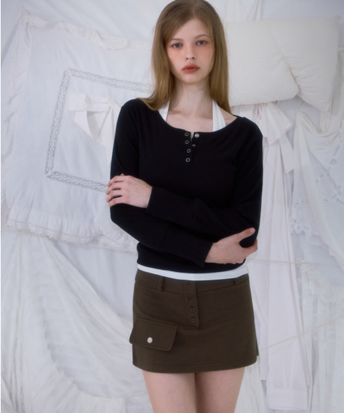 ROSEFRANTZ（ロゼフランツ）の「Pocket Mini Skirt [Khaki]（スカート・レディース・カーキ・OS）」の5枚目の写真