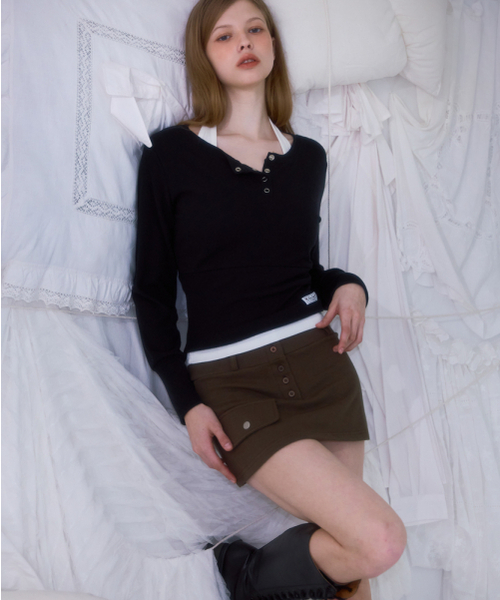 ROSEFRANTZ（ロゼフランツ）の「Pocket Mini Skirt [Khaki]（スカート・レディース・カーキ・OS）」の8枚目の写真