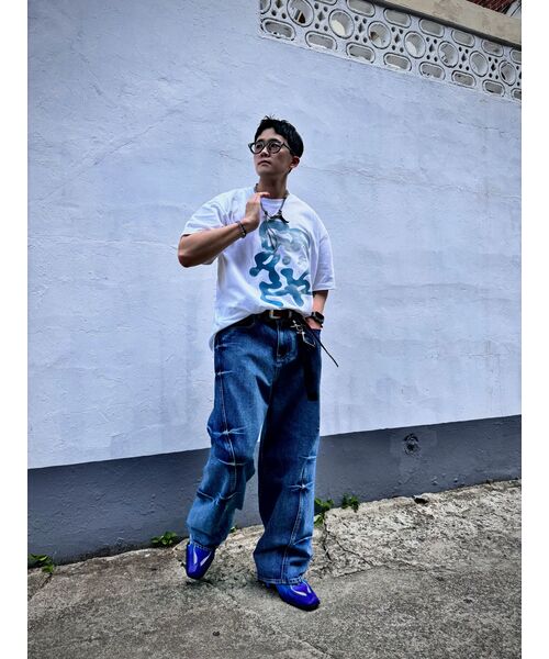 GRAVER（グレーバー）の「[ユニセックス]グラフィティ雲ロゴ半袖Tシャツ_ホワイト（Tシャツ/カットソー・レディース・ホワイト・SMALL/MEDIUM/LARGE/X-LARGE）」の12枚目の写真