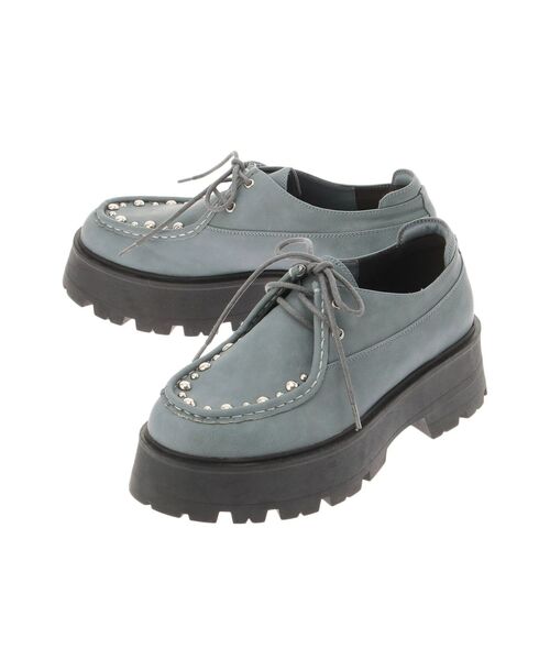 jouetie（ジュエティ）の「オーバーソールスタッズチロリアンシューズ（ローファー・レディース・ブルー/ブラック・MEDIUM/LARGE）」の9枚目の写真