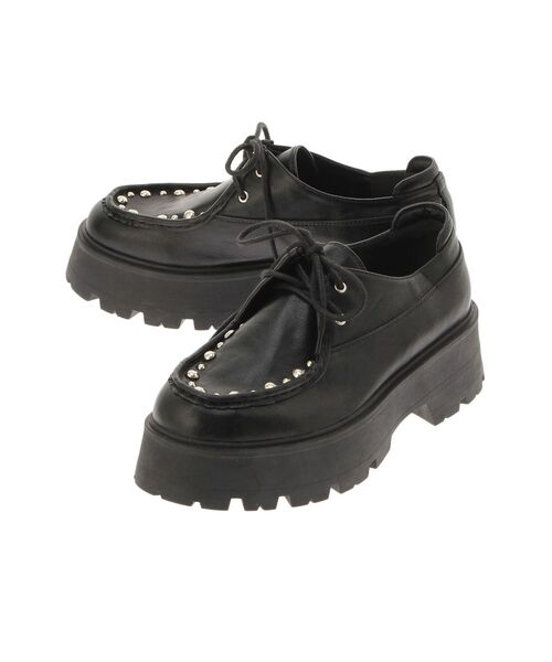 jouetie（ジュエティ）の「オーバーソールスタッズチロリアンシューズ（ローファー・レディース・ブルー/ブラック・MEDIUM/LARGE）」の10枚目の写真