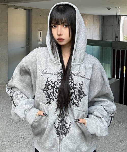 KsG（ケーエスジー）の「ウォッシュドクロスジップアップパーカー（パーカー・レディース・グレー/ブラック・MEDIUM/LARGE/SMALL/X-LARGE）」の21枚目の写真