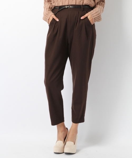 Heather(ヘザー)の「TR/PUキモウタックパンツ 710463(その他パンツ・レディース・チェック/ブラウン/ブラック・FREE)」の1枚目の写真