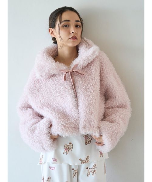 セール】プードルボアカーディガン（ルームウェア/パジャマ）｜gelato