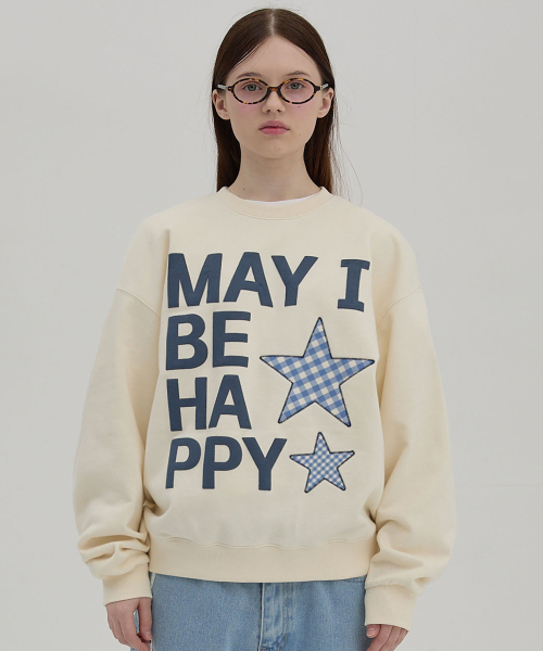 WaiKei（ワイケイ）の「MAY I BE HAPPY スウェット アイボリー（スウェット・レディース・その他・1/2）」の2枚目の写真