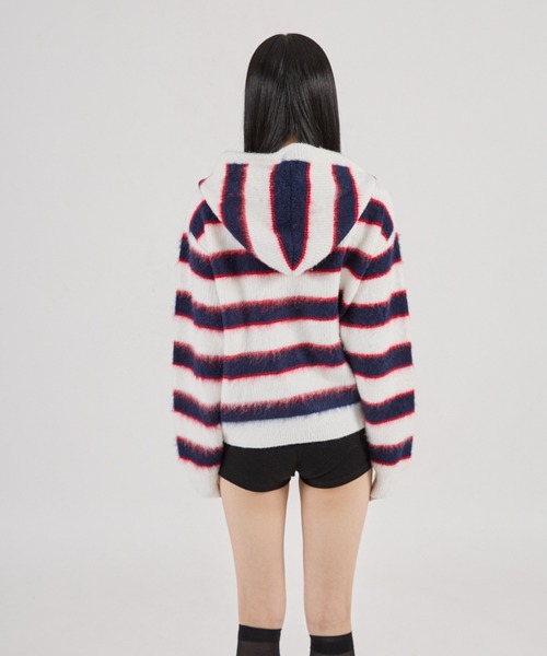 FTW（エフティダブリュー）の「【UNISEX】BORDER SHAGGY ZIP HOODIE（パーカー・メンズ・ホワイト系/グリーン系/イエロー系・SMALL/LARGE/MEDIUM）」の13枚目の写真