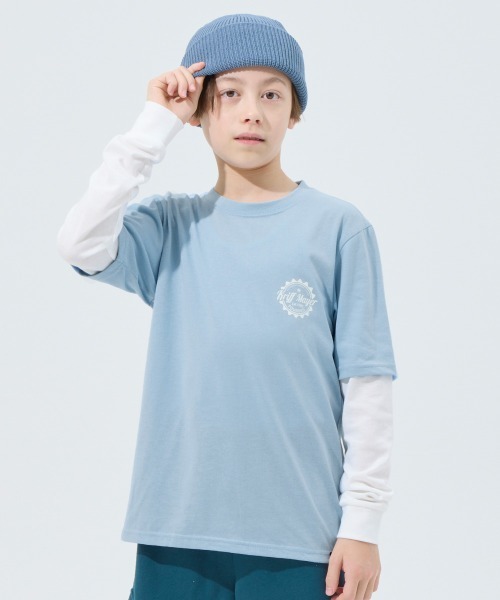 KRIFF MAYER Kid's Collection（クリフメイヤーキッズコレクション）の「【抗ピリング・接触冷感・吸汗速乾】JOIN-TEE（Tシャツ/カットソー・キッズ・ネイビー/オフホワイト/サックスブルー/オリーブ/ブラック・150/140/170/160/130/120）」の7枚目の写真