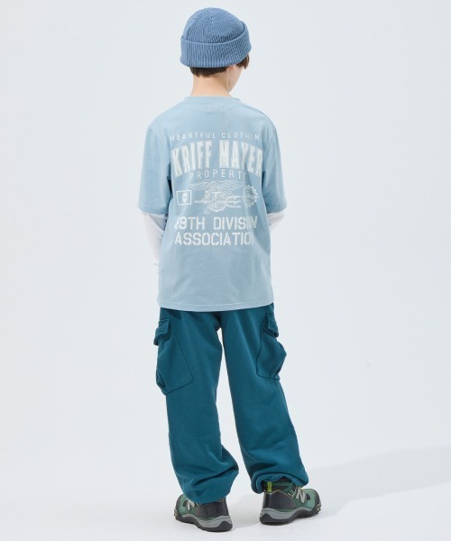 KRIFF MAYER Kid's Collection（クリフメイヤーキッズコレクション）の「【抗ピリング・接触冷感・吸汗速乾】JOIN-TEE（Tシャツ/カットソー・キッズ・ネイビー/オフホワイト/サックスブルー/オリーブ/ブラック・150/140/170/160/130/120）」の10枚目の写真