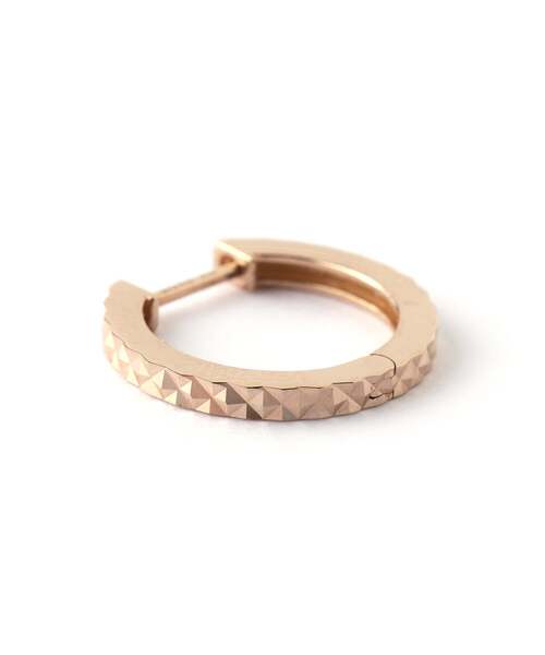 SIENA ROSE（シエナロゼ）の「ROSETEN・ミラーカットフープピアス[M]（ピアス（両耳用）・レディース・ピンクゴールド・FREE）」の2枚目の写真
