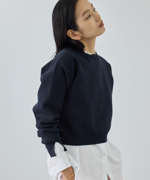 ROPE'（ロペ）の「スウェットライクコンパクトニットプルオーバー/イージーケア（スウェット・レディース・サックスブルー/ピンク/ネイビー/キナリ・FREE）」の3枚目の写真
