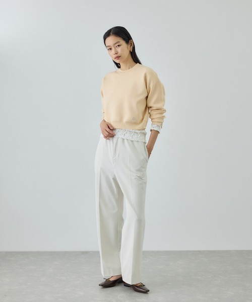 ROPE'（ロペ）の「スウェットライクコンパクトニットプルオーバー/イージーケア（スウェット・レディース・サックスブルー/ピンク/ネイビー/キナリ・FREE）」の6枚目の写真