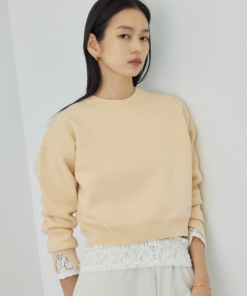 ROPE'（ロペ）の「スウェットライクコンパクトニットプルオーバー/イージーケア（スウェット・レディース・サックスブルー/ピンク/ネイビー/キナリ・FREE）」の7枚目の写真