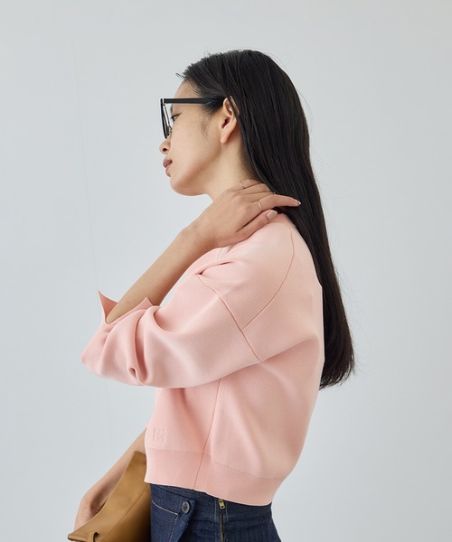 ROPE'（ロペ）の「スウェットライクコンパクトニットプルオーバー/イージーケア（スウェット・レディース・サックスブルー/ピンク/ネイビー/キナリ・FREE）」の8枚目の写真