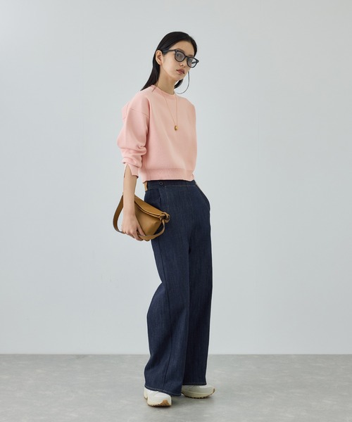 ROPE'（ロペ）の「スウェットライクコンパクトニットプルオーバー/イージーケア（スウェット・レディース・サックスブルー/ピンク/ネイビー/キナリ・FREE）」の11枚目の写真