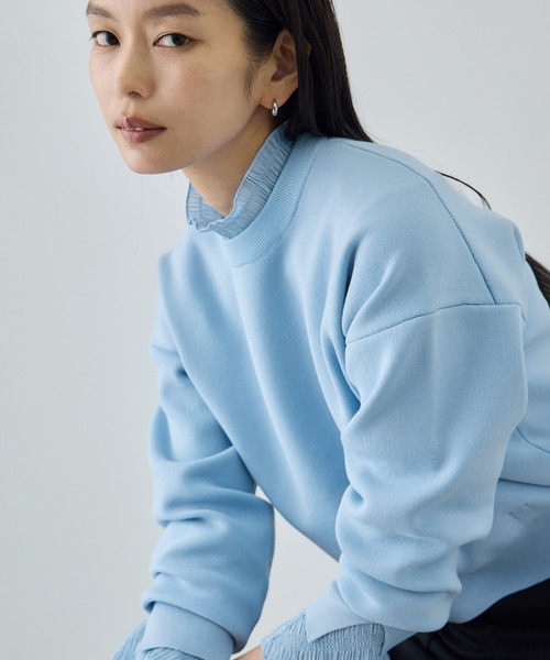 ROPE'（ロペ）の「スウェットライクコンパクトニットプルオーバー/イージーケア（スウェット・レディース・サックスブルー/ピンク/ネイビー/キナリ・FREE）」の13枚目の写真
