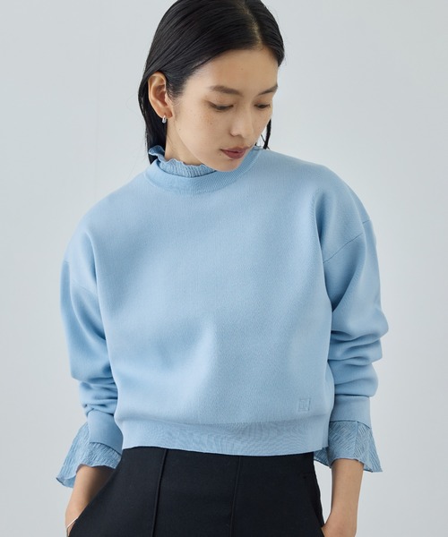 ROPE'（ロペ）の「スウェットライクコンパクトニットプルオーバー/イージーケア（スウェット・レディース・サックスブルー/ピンク/ネイビー/キナリ・FREE）」の17枚目の写真