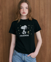 フレンズスヌーピーTシャツ(ブラック)