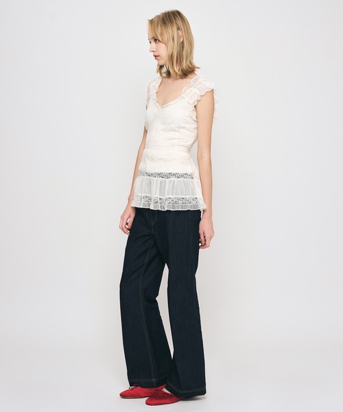 ME COUTURE（ミークチュール）の「レースMIXバリエブラウス（シャツ/ブラウス・レディース・アイボリー・FREE）」の6枚目の写真