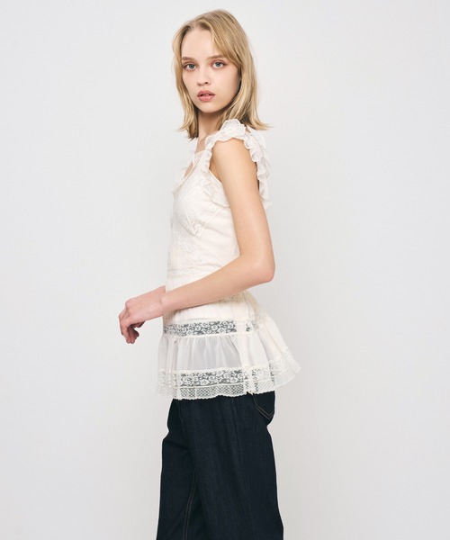 ME COUTURE（ミークチュール）の「レースMIXバリエブラウス（シャツ/ブラウス・レディース・アイボリー・FREE）」の12枚目の写真