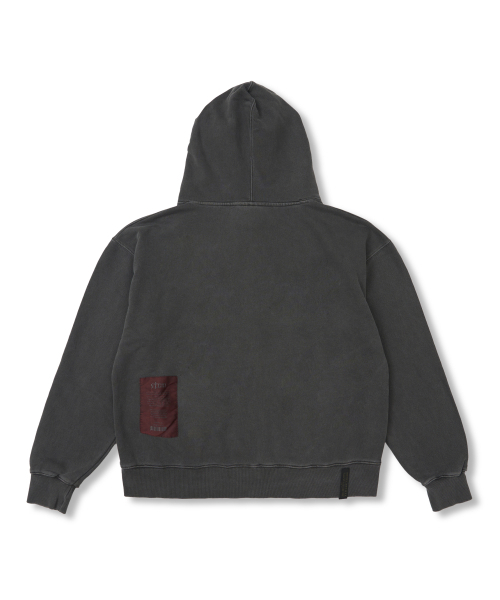 STIGMA（スティグマ）の「Applique STGM Pigment Washed Oversized Zip-up Hoodie Charcoal（パーカー・メンズ・その他・MEDIUM/X-LARGE）」の2枚目の写真