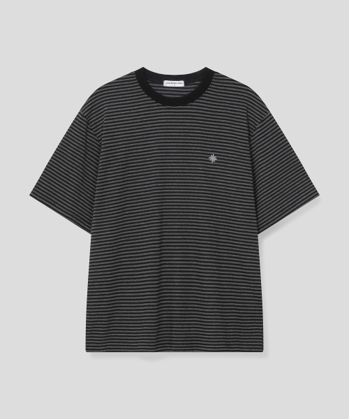 SLOW RECORD HOUSE(スローレコードハウス)の「ストライプ半袖Tシャツ_ブラック(Tシャツ/カットソー・レディース・その他・LARGE/MEDIUM/SMALL)」の5枚目の写真