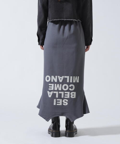 ROYAL FLASH（ロイヤルフラッシュ）の「MITSUKI/ミツキ/ロゴ入りリメイク風スカート（スカート・レディース・グレー・F）」の5枚目の写真