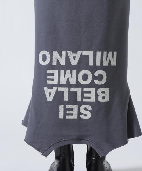 ROYAL FLASH（ロイヤルフラッシュ）の「MITSUKI/ミツキ/ロゴ入りリメイク風スカート（スカート・レディース・グレー・F）」の8枚目の写真