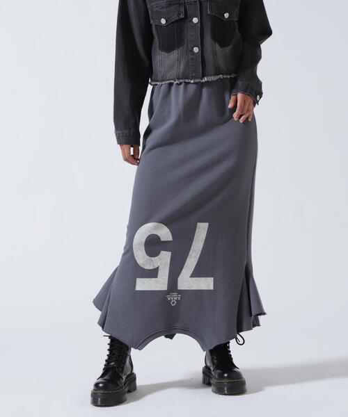 MITSUKI/ミツキ/ロゴ入りリメイク風スカート（スカート）｜ROYAL FLASH