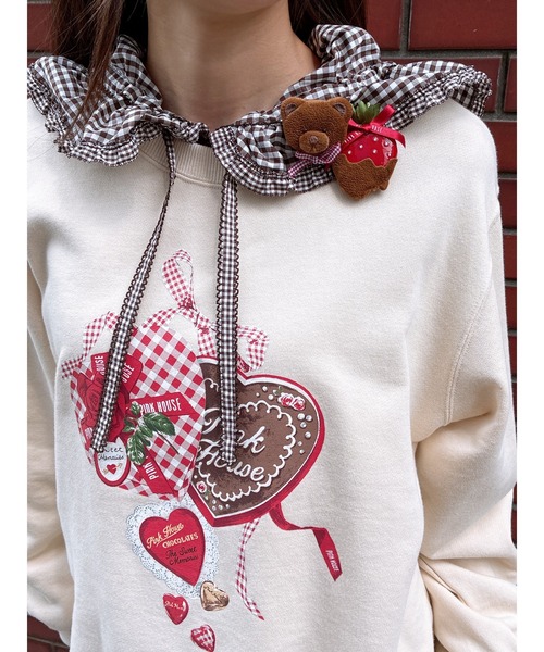 チョコレートテディ＆イチゴミニブローチ