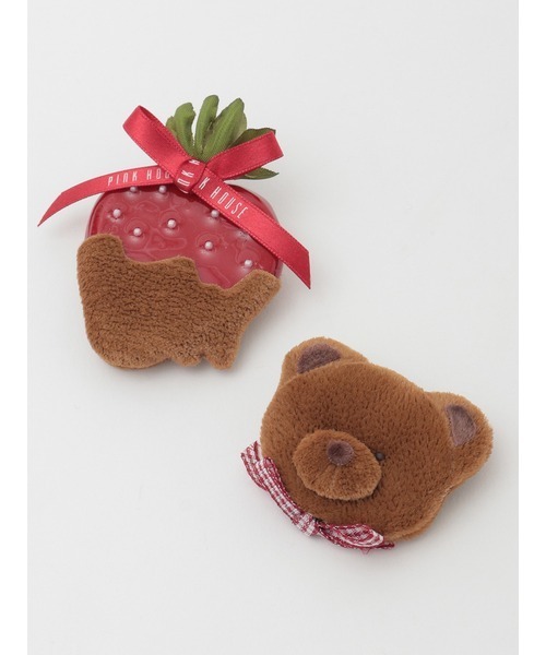 チョコレートテディ＆イチゴミニブローチ チョコレートテディ＆イチゴミニブローチ