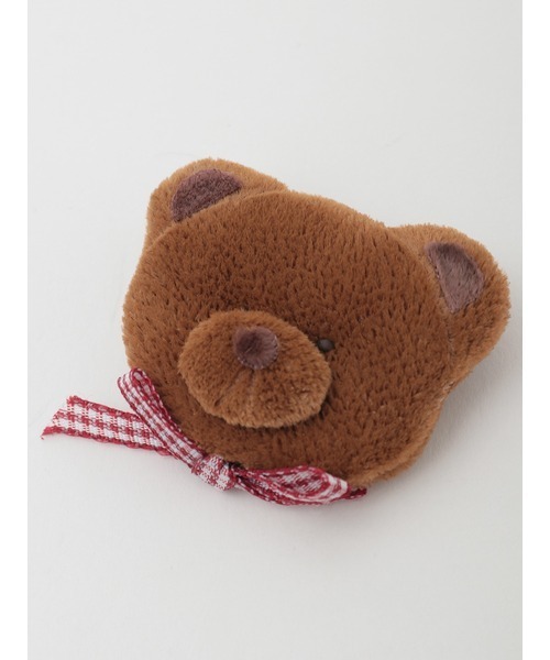 チョコレートテディ＆イチゴミニブローチ（ブローチ/コサージュ