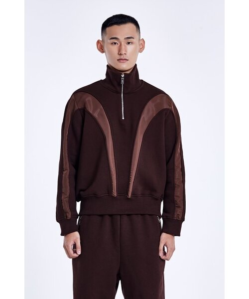 51%(フィフティーワンパーセント)の「Bulky Line Half Zip up - Dark Brown(スウェット・メンズ・その他・MEDIUM/LARGE)」の1枚目の写真