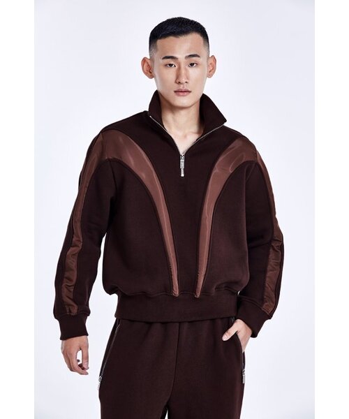 51%(フィフティーワンパーセント)の「Bulky Line Half Zip up - Dark Brown(スウェット・メンズ・その他・MEDIUM/LARGE)」の3枚目の写真