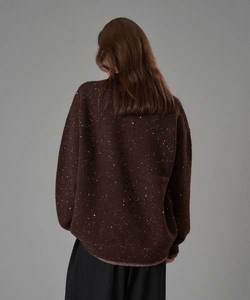 ONCILY(オンシェリー)の「COLOR NEP LAYERED KNIT POLO / カラーネップレイヤードニットポロ(ニット/セーター・メンズ・ブラウン/ボルドー/チャコールグレー・SMALL/MEDIUM/LARGE)」の7枚目の写真