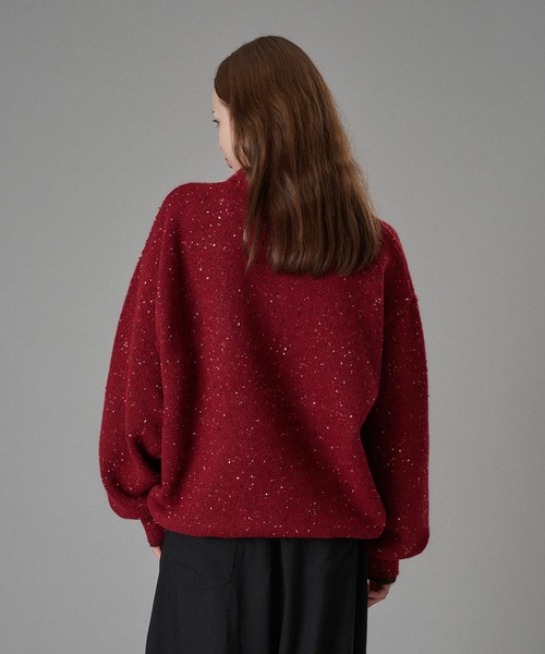 COLOR NEP LAYERED KNIT POLO / カラーネップレイヤードニットポロ