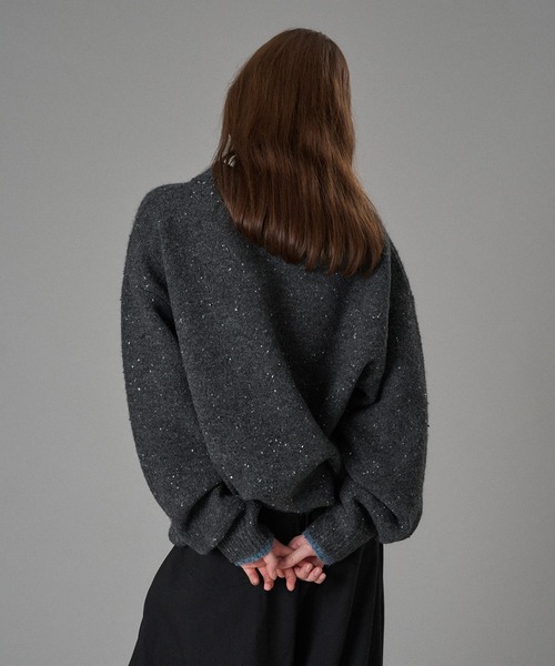 ONCILY(オンシェリー)の「COLOR NEP LAYERED KNIT POLO / カラーネップレイヤードニットポロ(ニット/セーター・メンズ・ブラウン/ボルドー/チャコールグレー・SMALL/MEDIUM/LARGE)」の19枚目の写真