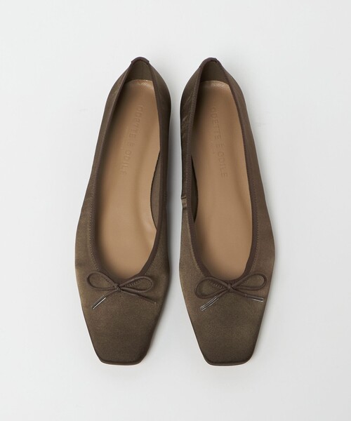 ODETTE E ODILE(オデットエオディール)の「スクエアバレエ フラット10↓↑(バレエシューズ・レディース・シルバー/ダークブラウン・24cm/22.5cm/23.5cm/24.5cm/23cm/25cm/22cm)」の1枚目の写真