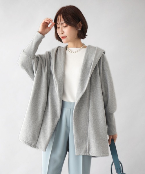 Ehre style(エーレスタイル)の「日常に役立つ!さっとお出かけできる(カーディガン/ボレロ・レディース・グレー/ライトグレー/ブラック・FREE)」の5枚目の写真