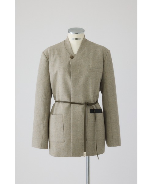 Metal belt box jacket メタルベルトボックスジャケット（ノーカラー