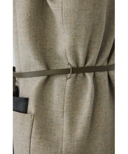 RIM.ARK（リムアーク）の「Metal belt box jacket メタルベルトボックスジャケット（ノーカラージャケット・レディース・グレー/ライトブラウン/ライトベージュ・FREE）」の7枚目の写真