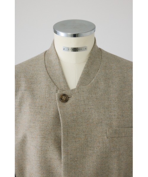 RIM.ARK（リムアーク）の「Metal belt box jacket メタルベルトボックスジャケット（ノーカラージャケット・レディース・グレー/ライトブラウン/ライトベージュ・FREE）」の14枚目の写真