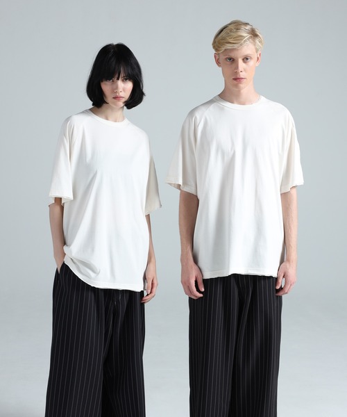 Y-3 RAW EDGE 3 STRIPES SHORT SLEEVE TEE（Tシャツ/カットソー）｜Y-3