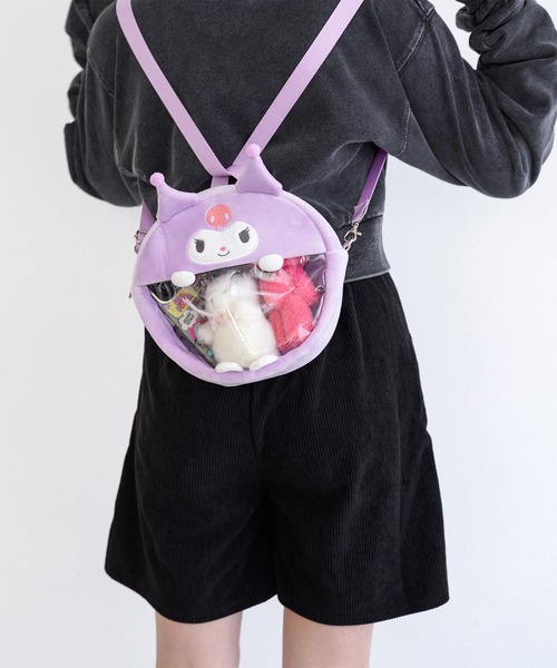 sanrio（サンリオ）の「Sanrio characters(サンリオキャラクターズ) 2WAYぬいぐるみクリアバッグ / ハローキティ・ウサハナ・マイメロディ・クロミ SAN-0111 MM-1391（ショルダーバッグ・レディース・ピンク/ホワイト/パープル/ブルー・FREE）」の6枚目の写真