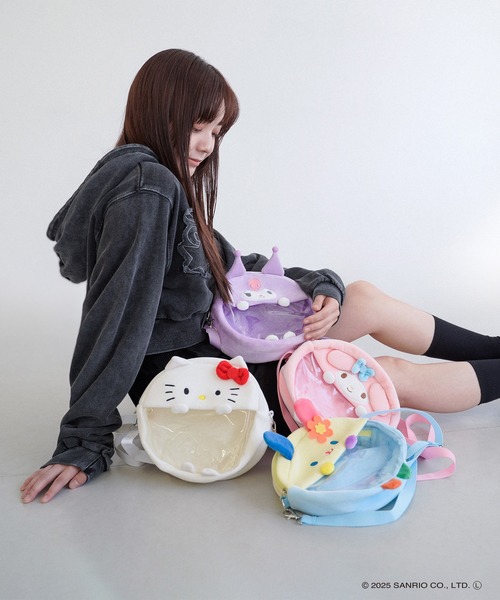 sanrio（サンリオ）の「Sanrio characters(サンリオキャラクターズ) 2WAYぬいぐるみクリアバッグ / ハローキティ・ウサハナ・マイメロディ・クロミ SAN-0111 MM-1391（ショルダーバッグ・レディース・ピンク/ホワイト/パープル/ブルー・FREE）」の7枚目の写真